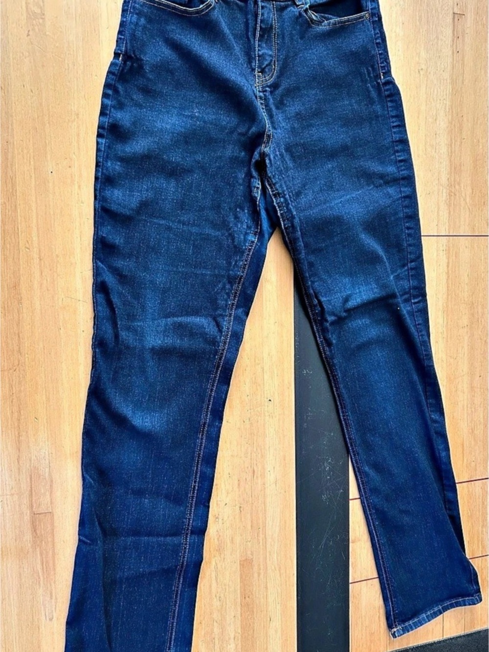 long tall sally Women's Straight Leg Jeans Blue Size 12 - 35” inseam